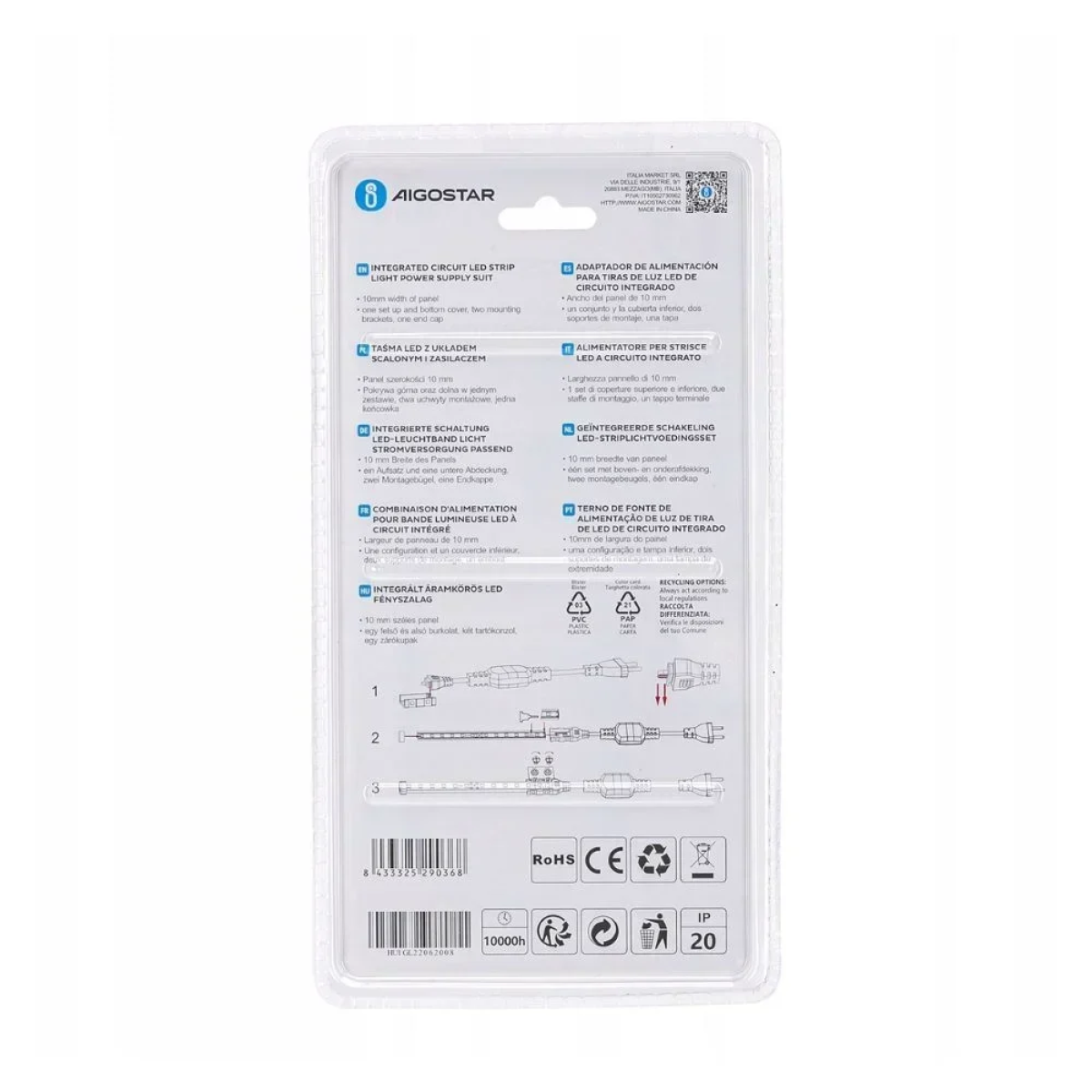 Aigostar Τροφοδοτικό Για Ταινία Led 220V-240V 10mm 600W