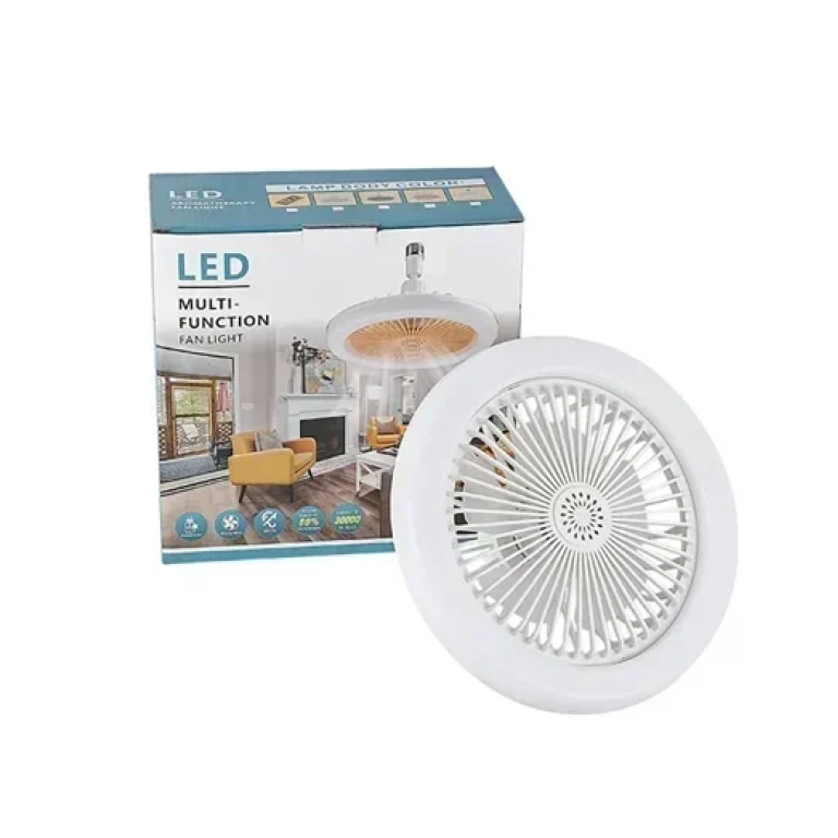 Ανεμιστήρας οροφής και λάμπα LED με τηλεχειριστήριο JG759 - λευκό