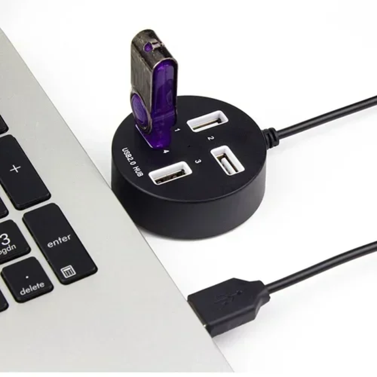 Αντάπτορας HUB 4 θύρες USB 2.0 Andowl Q-HU811 λευκό - Image 3