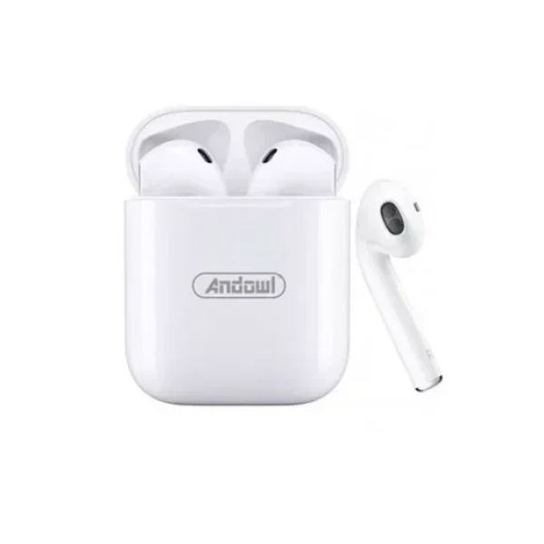Ασύρματα ακουστικά Bluetooth με θήκη φόρτισης Andowl BQS12 - λευκό