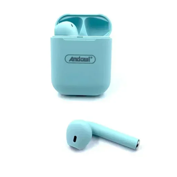 Ασύρματα ακουστικά Bluetooth με θήκη φόρτισης Andowl BQS13 - γαλάζιο