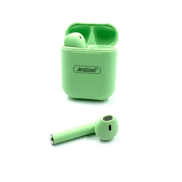 Ασύρματα ακουστικά Bluetooth με θήκη φόρτισης Andowl BQS13 - πράσινο