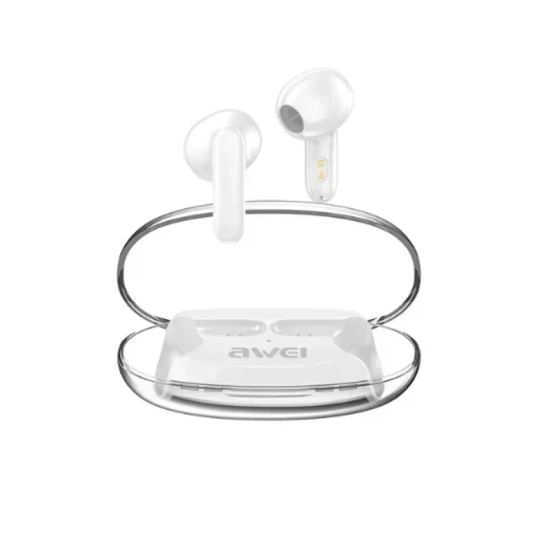 Ασύρματα ακουστικά Bluetooth με θήκη φόρτισης T85 ENC Awei - λευκά