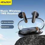 Ασύρματα ακουστικά Bluetooth με θήκη φόρτισης T85 ENC Awei - πορτοκαλί - Image 3