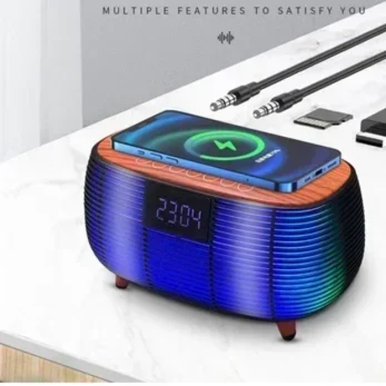 Ασύρματο Ηχείο Bluetooth Και Ασύρματος Φορτιστής 15w BT-2206 Μαύρο
