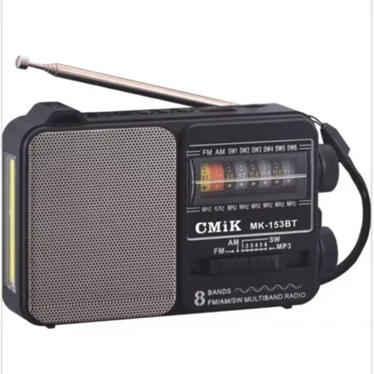CMiK MK-153BT Ραδιόφωνο Pocket Size Με Bluetooth USB Φορτιστή Τηλεφώνου Και Φως LED Ασημί