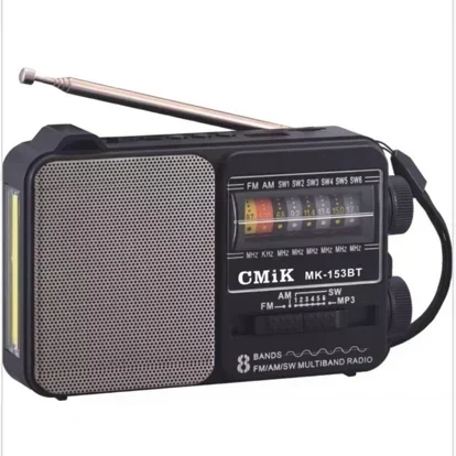 Cmik Mk-153Bt Ραδιόφωνο Pocket Size Με Bluetooth Usb Φορτιστή Τηλεφώνου Και Φως Led Ασημί