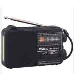 CMiK MK-153BT Ραδιόφωνο Pocket Size Με Bluetooth USB Φορτιστή Τηλεφώνου Και Φως LED Μαύρο