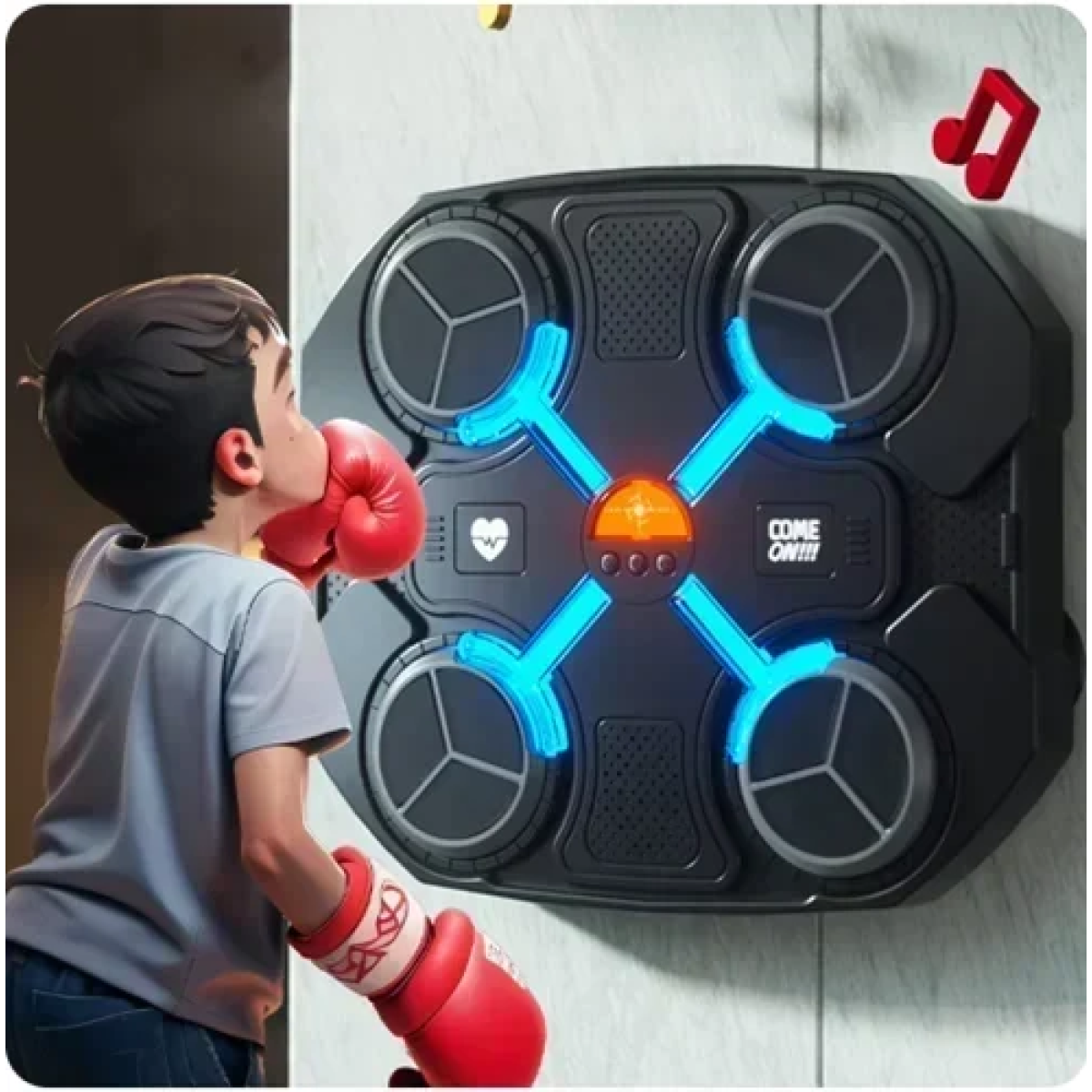 Επιτοίχια συσκευή προπόνησης πυγμαχίας - Musical Boxing Target μαύρο - Image 2