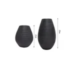 Επιτραπέζια διακοσμητικά βάζα 21+27cm 80995 - ανθρακί
