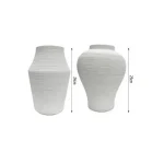 Επιτραπέζια διακοσμητικά βάζα 24+25cm 80991 - λευκό
