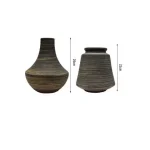 Επιτραπέζια διακοσμητικά βάζα 26+22cm 80988 - καφέ