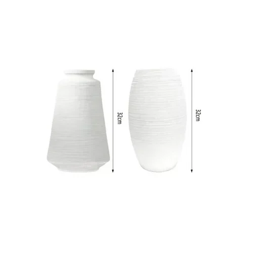 Επιτραπέζια διακοσμητικά βάζα 32+32cm 80990 - λευκό