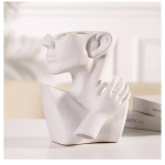 Επιτραπέζιο διακοσμητικό βάζο 25.5x18cm 80197 - λευκό
