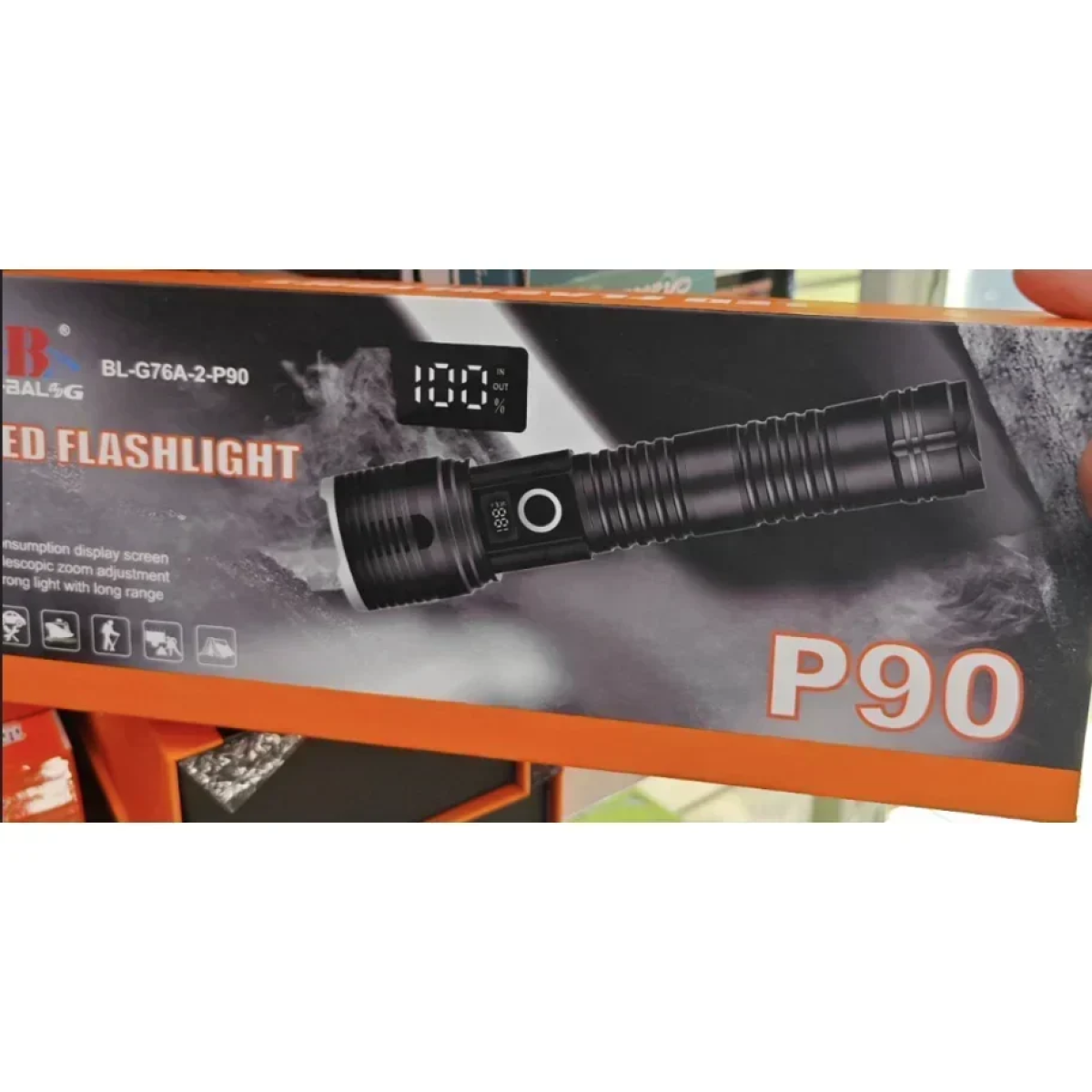 Φακός LED Αλουμινίου X-Balog BL-G76A-2-P90