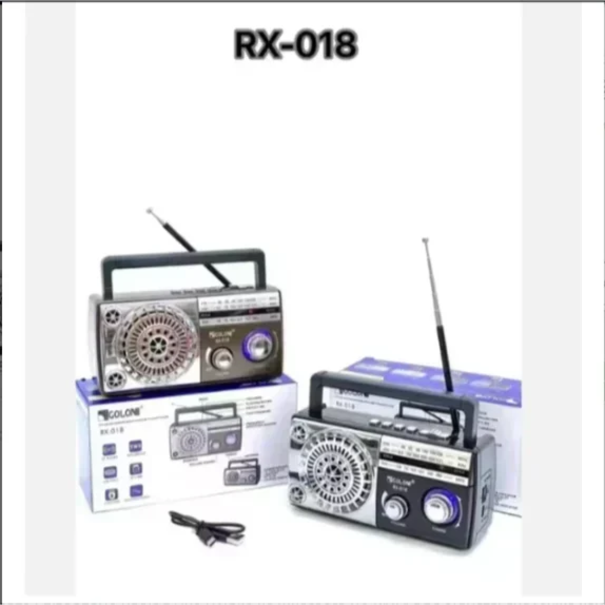 Φορητό Επιτραπέζιο Ραδιόφωνο Ηλιακό με Bluetooth RX-018 Καφέ