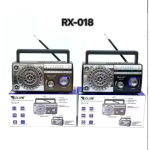 Φορητό Επιτραπέζιο Ραδιόφωνο Ηλιακό με Bluetooth RX-018 Καφέ