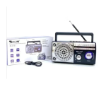 Φορητό Επιτραπέζιο Ραδιόφωνο Ηλιακό με Bluetooth RX-018 Μαύρο