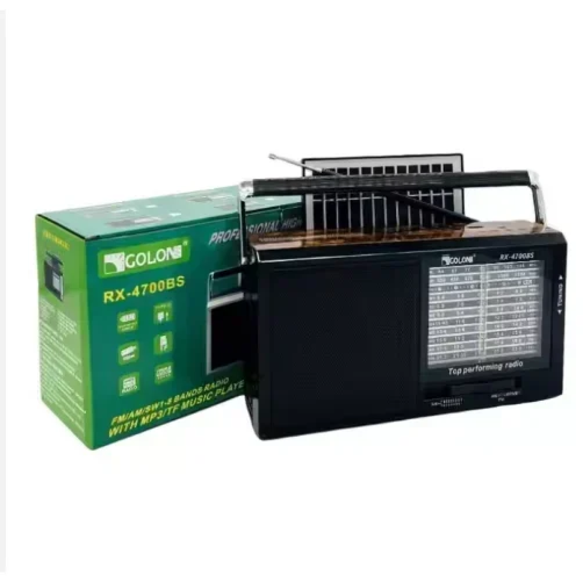 Φορητό Επιτραπέζιο Ραδιόφωνο Ηλιακό με Bluetooth RX-4700BS Μαύρο