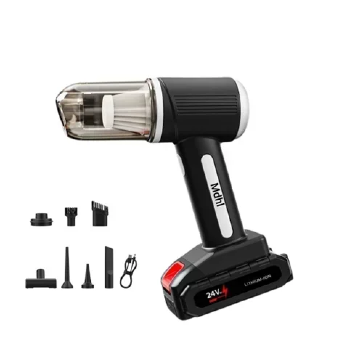 Φορητό ηλεκτρικό σκουπάκι αυτοκινήτου - Car mounted Vacuum Cleaner MDHL MD-A3 μαύρο - Image 3