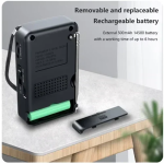 Φορητό ραδιόφωνο τσέπης FM/AM/SW/ JOC TG-66 χρυσό - Image 3