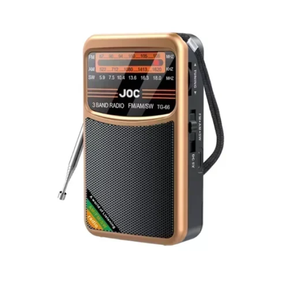 Φορητό ραδιόφωνο τσέπης FM/AM/SW/ JOC TG-66 χρυσό