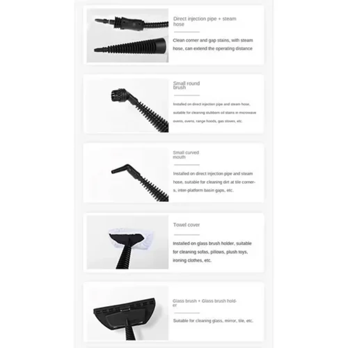 Φορητός ατμοκαθαριστής 1000W TOBI Steam Cleaner TB958 - λευκό - Image 4