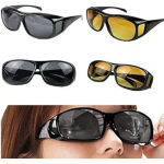 Γυαλιά Ηλίου Υψηλής Ευκρίνειας HD Vision Wrap Arounds,  Κίτρινο & Μαύρο Τζάμι - Image 3