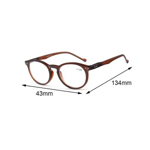 Γυαλιά πρεσβυωπίας Unisex 134x43mm +1.0 σε καφέ χρώμα 80007