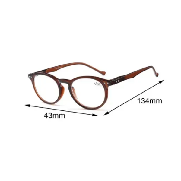 Γυαλιά πρεσβυωπίας Unisex 134x43mm +2.5 σε καφέ χρώμα 80010