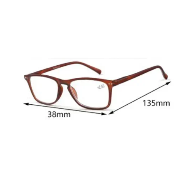 Γυαλιά πρεσβυωπίας Unisex 135x38mm +2.5 σε καφέ χρώμα 80028