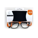 Γυαλιά πρεσβυωπίας Unisex 135x38mm +2.5 σε μαύρο χρώμα 80028