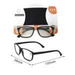 Γυαλιά πρεσβυωπίας Unisex 135x39mm +2.5 σε μαύρο χρώμα 80040