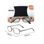 Γυαλιά πρεσβυωπίας Unisex 136x34mm +2.5 σε μαύρο χρώμα 80064