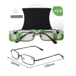 Γυαλιά πρεσβυωπίας Unisex 136x34mm +3.5 σε μαύρο χρώμα 80066