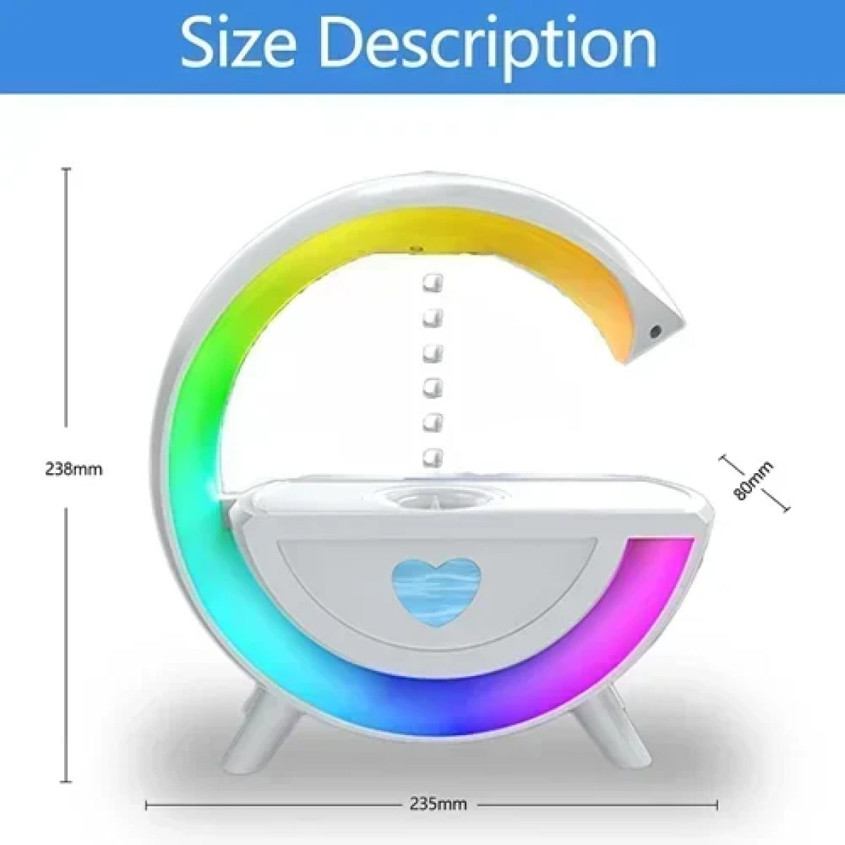 Ηχείο/υγραντήρας με Bluetooth και φωτισμό RGB Y13 - λευκό - Image 5
