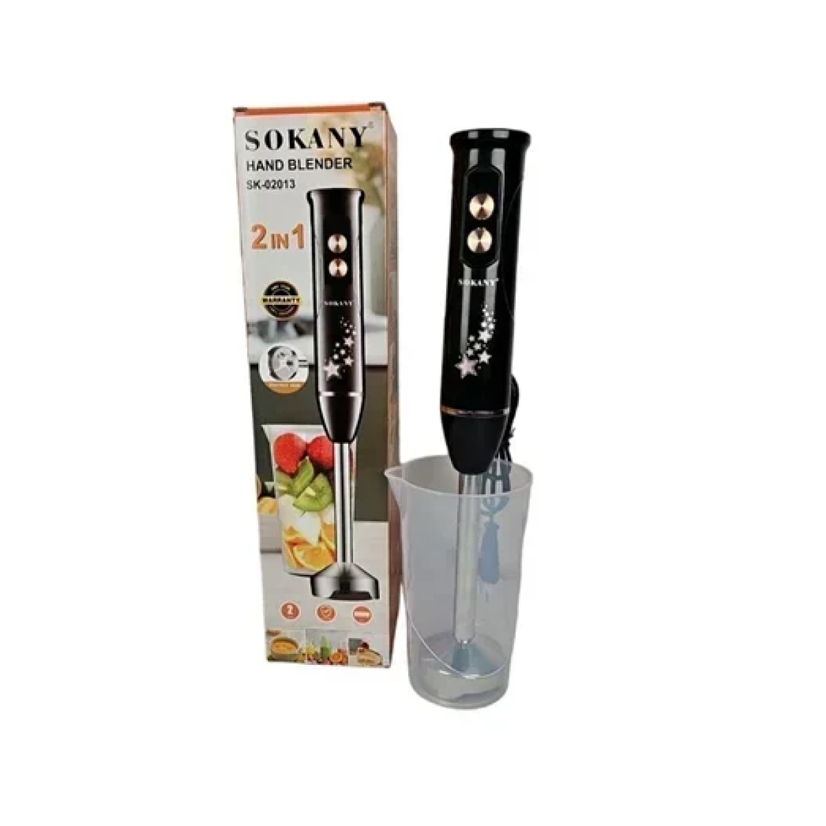 Ηλεκτρικό μπλέντερ χειρός 2 σε 1 Blender 600W Sokany SK-02013 μαύρο - Image 3