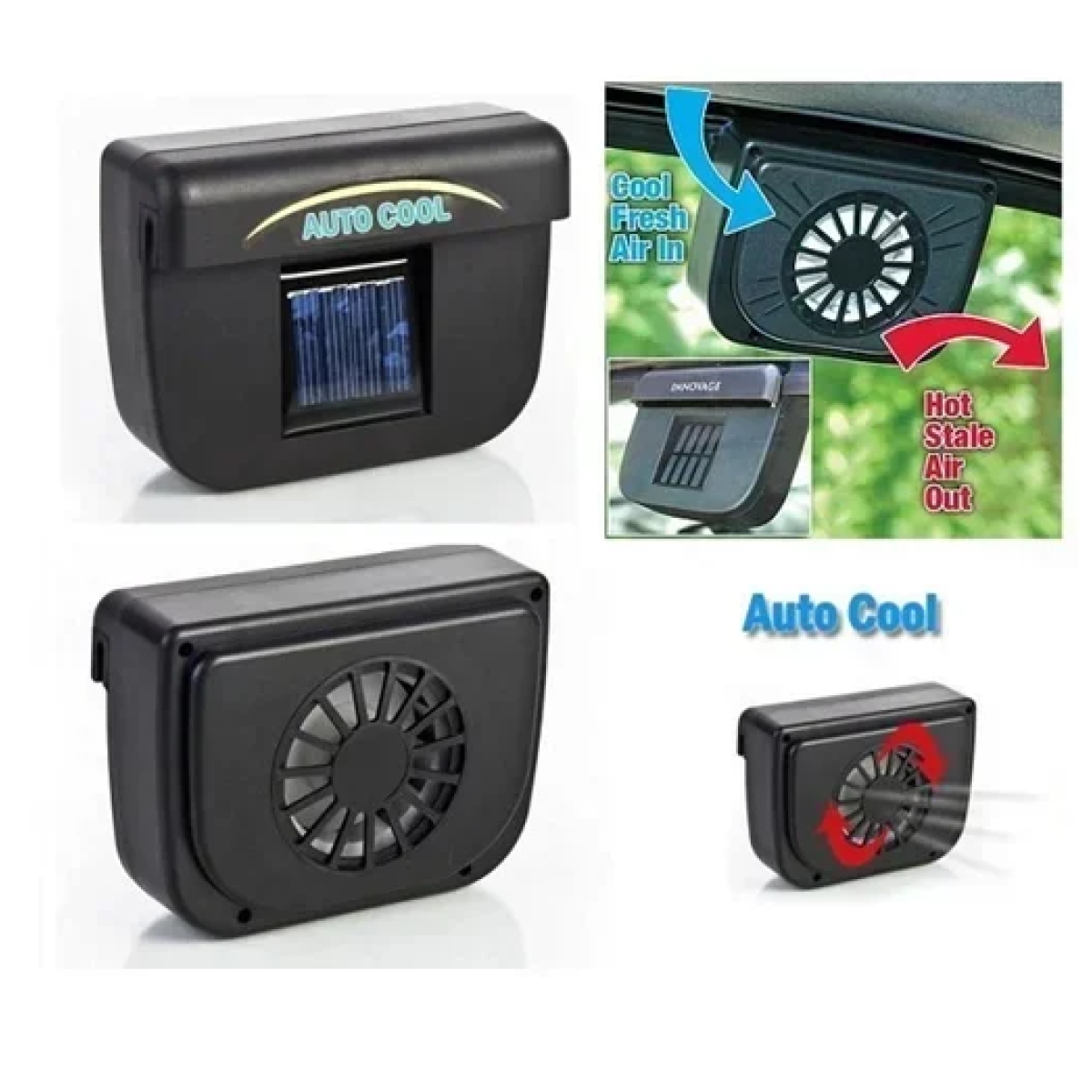 Ηλιακός ανεμιστήρας αυτοκινήτου Auto Fan SCC001 – μαύρο - Image 2