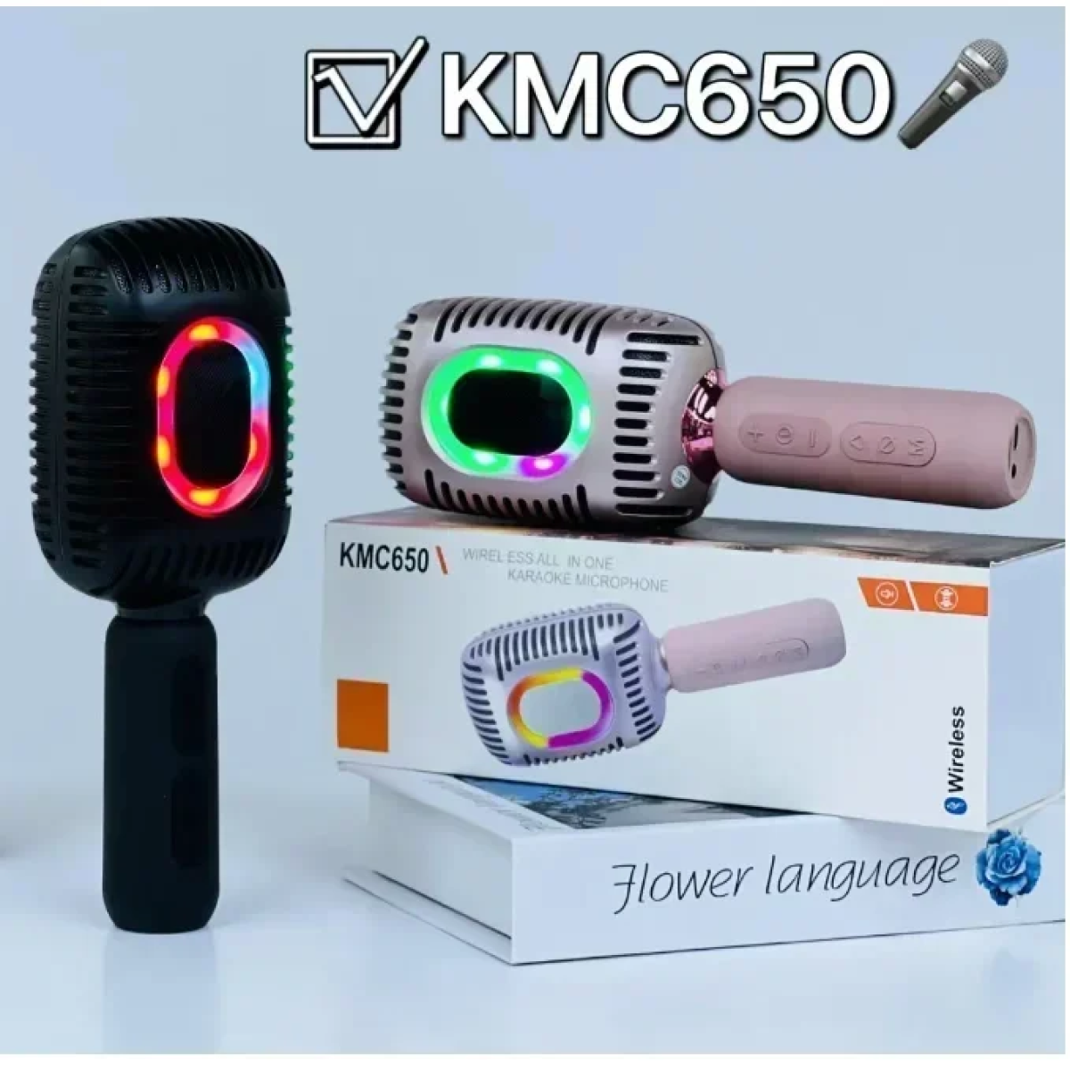 KMC 650 Eπαγγελματικό Μικρόφωνο Karaoke Μαύρο 6920240706040