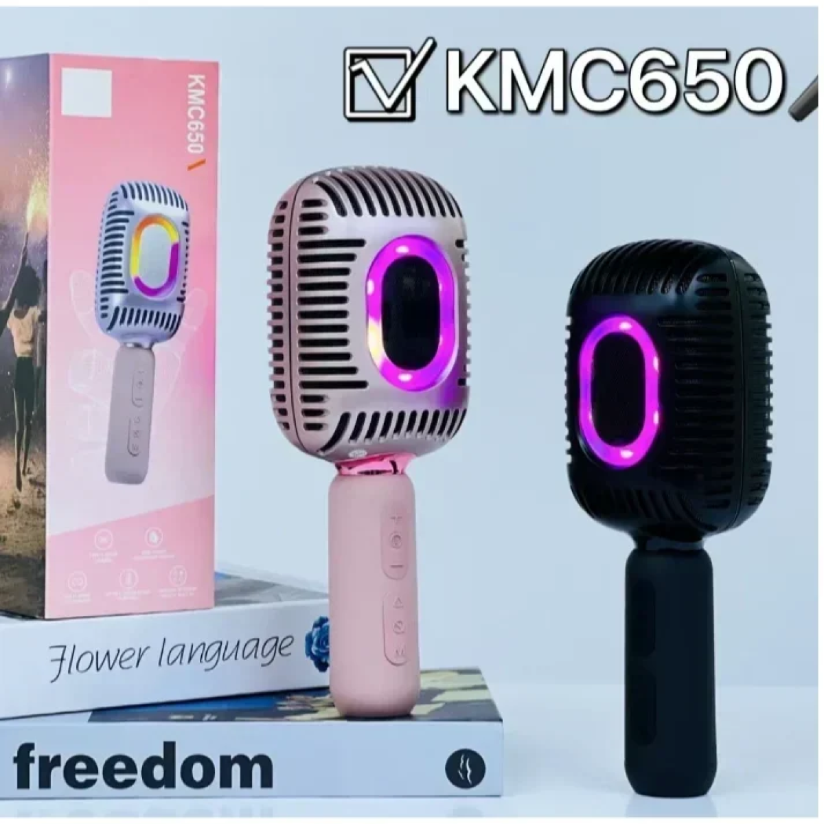 KMC 650 Eπαγγελματικό Μικρόφωνο Karaoke Ροζ 6920240706040