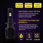 Λάμπες LED 80w Nighteye 6500k 10000 Lumens 2τμχ A393-N1-H7 - Image 4