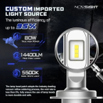 Λάμπες LED Novsight 80W 14400LM 5500K A500-N16-H7 - Image 6