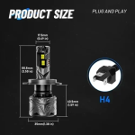 Λάμπες LED Novsight A500-N70-H4 240W 50000LUMENS 6500K 2τμχ - Image 3