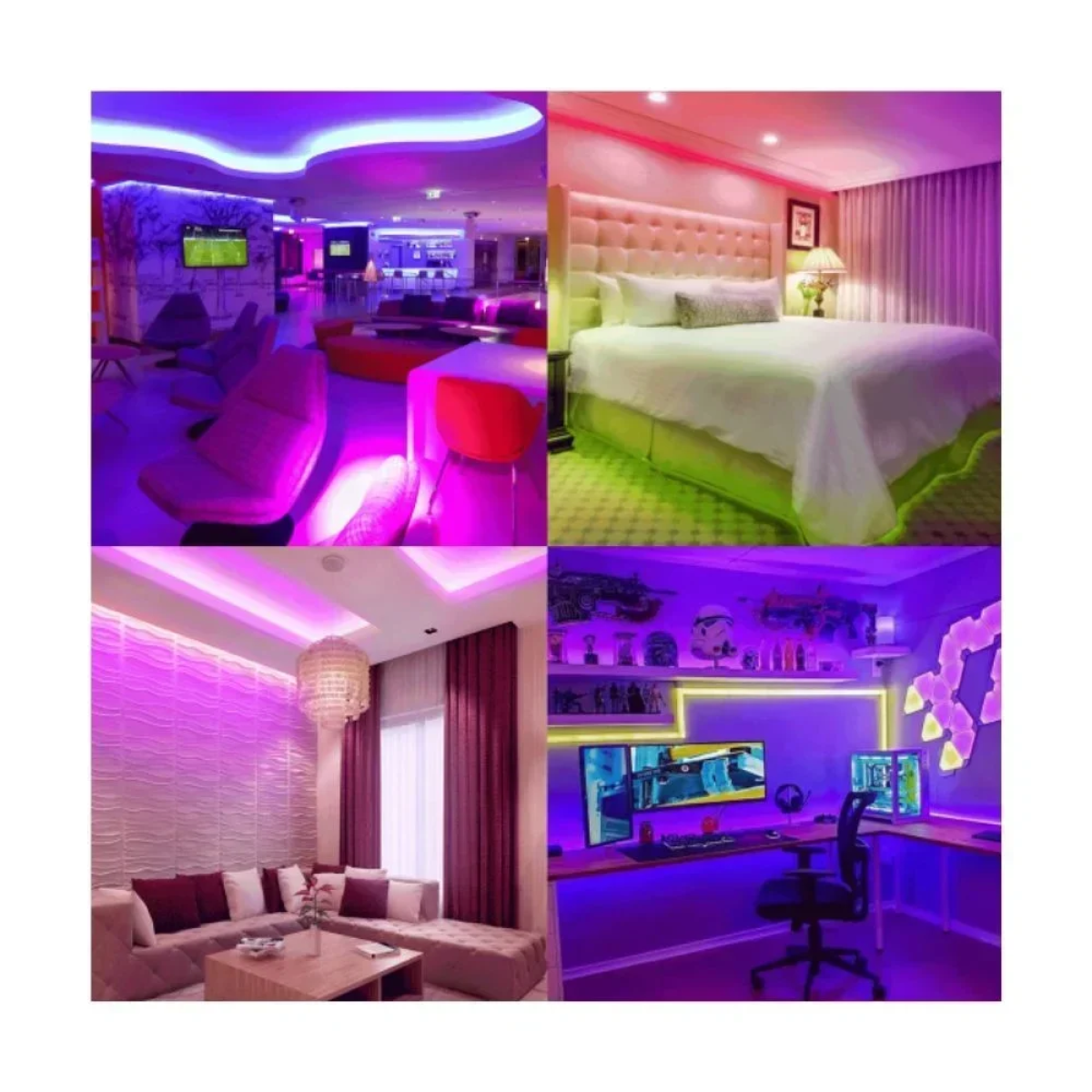 LED Αδιάβροχη Ηλιακή Ταινία IP65 5m 500Lm 50W RGB με τηλεχειριστήριο Aigostar