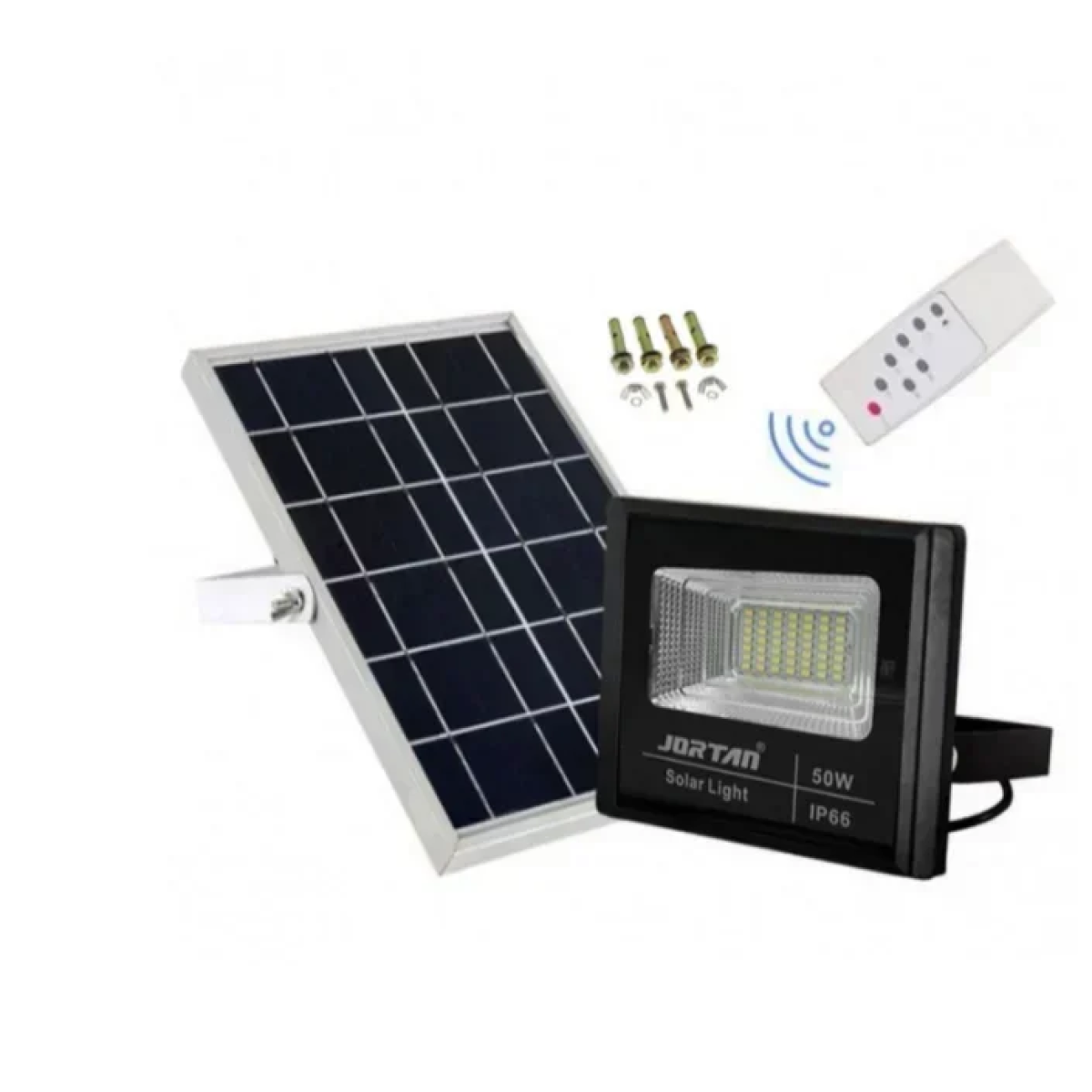 Led Αδιάβροχος Ηλιακός Προβολέας Jortan 100W με Πάνελ