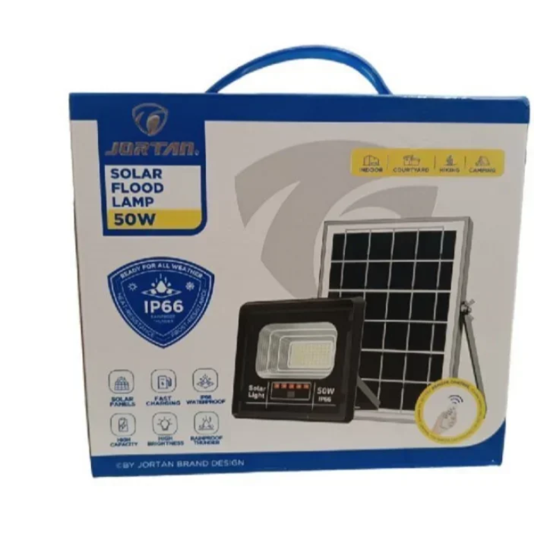 Led Αδιάβροχος Ηλιακός Προβολέας Jortan 50W με Πάνελ