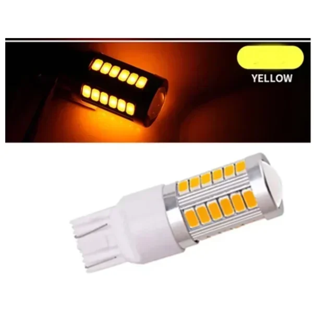 Led Λάμπα Αυτοκινήτου T20 7440 33 SMD 5730 12V 24V 3W Κίτρινο 2000530