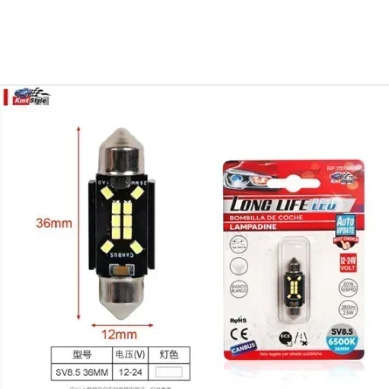 Led Πλαφονιέρας Canbus 36 χιλιοστών 12-24v 1τμχ 2000458