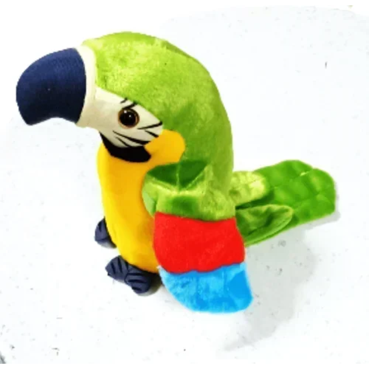 Λούτρινος παπαγάλος Birdie που μιλάει μιμείται και κουνάει τα φτερά του 35cm - πολύχρωμος - Image 2