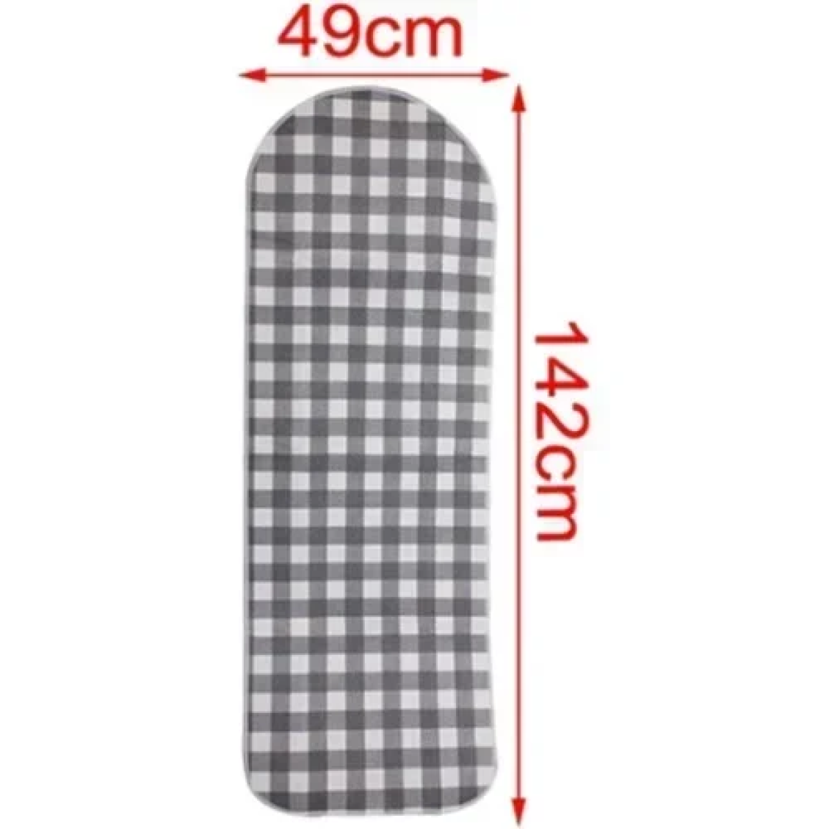 Σιδερόπανο Υφασμάτινο με λάστιχο 49x142 cm σε γκρι καρό σχέδιο 5200888